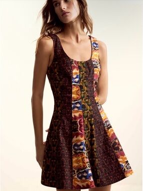 NWT DESIGUAL X MR. CHRISTIAN LACROIX Multicolor Printed Scoop Neck Tank Dress